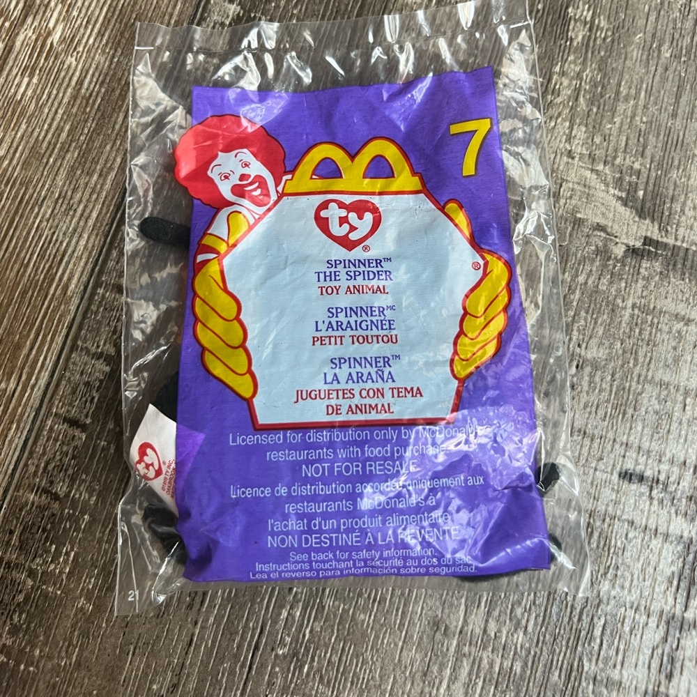 McDonalds Ty Beanie Babies Spinner the Spider